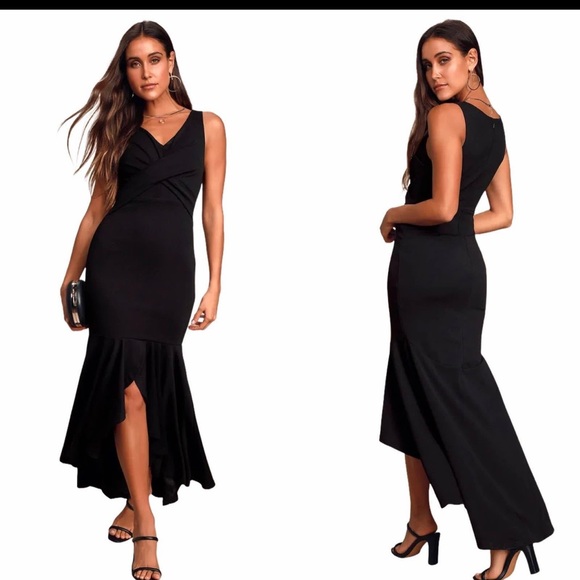 LULUS. Gorgeous black Noreen, Lulu’s gown. Sexy yet not too, revealing. - Picture 1 of 8